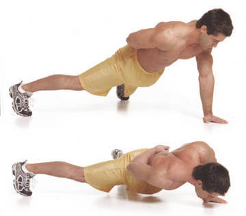 Отжимание на одной руке Отжимание на одной руке